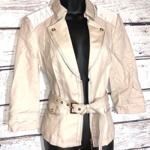 NWT WHBM Tan Belted Blazer